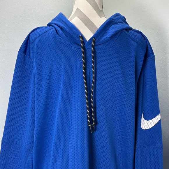 Nike Men's Royal Blue Football Performance Hoodie Pullover Therma Fit XL - Picture 4 of 9